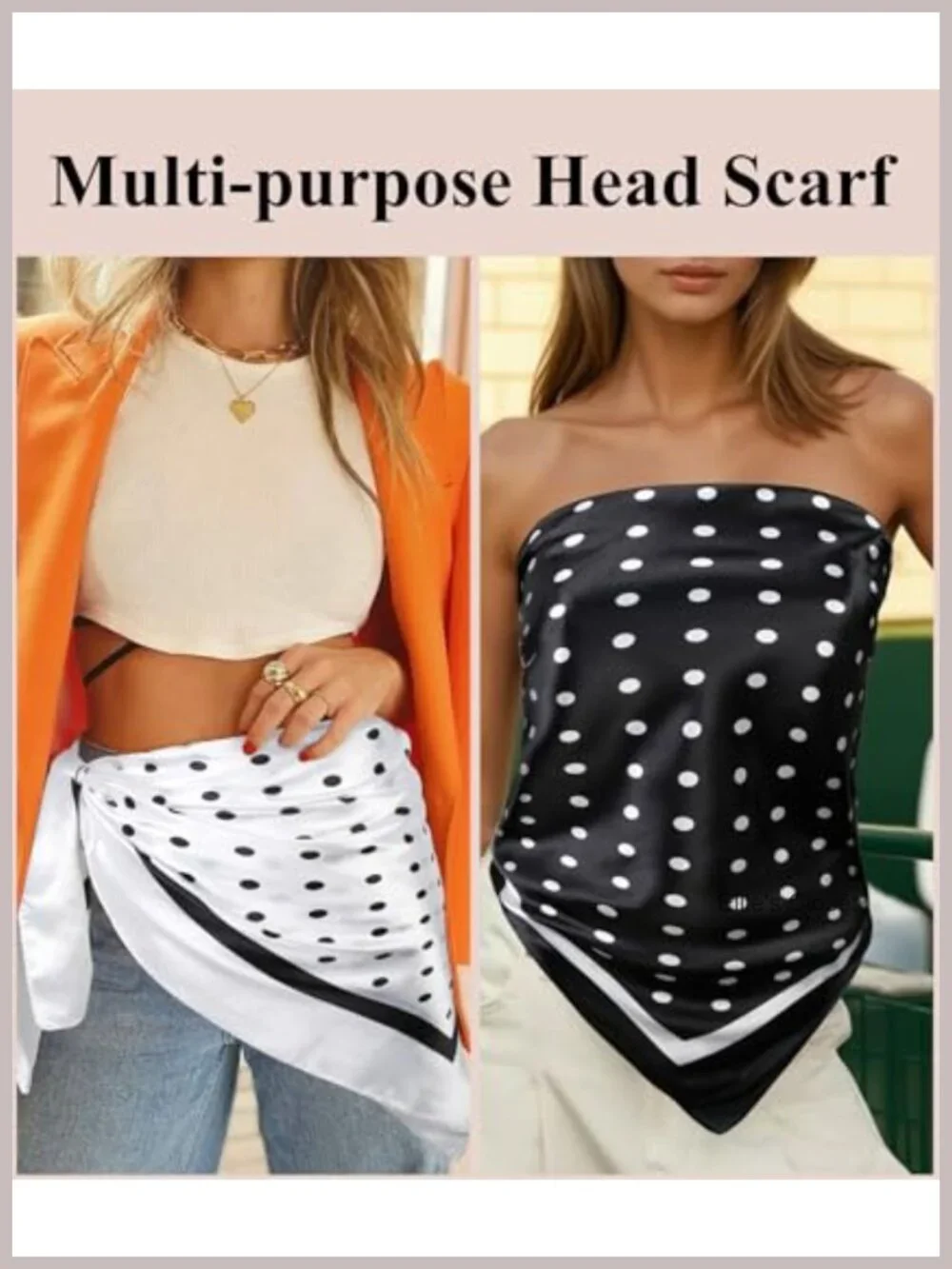Silk-Like Head Scarf for Women 35x35, Pirate Bandana for Hair Wrapping and